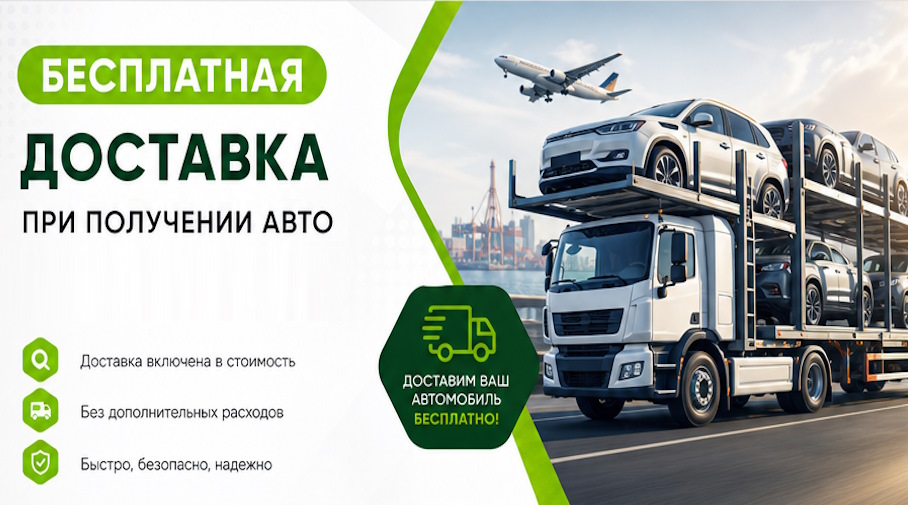 Акция! Бесплатная доставка по Нефтеюганске при получении авто